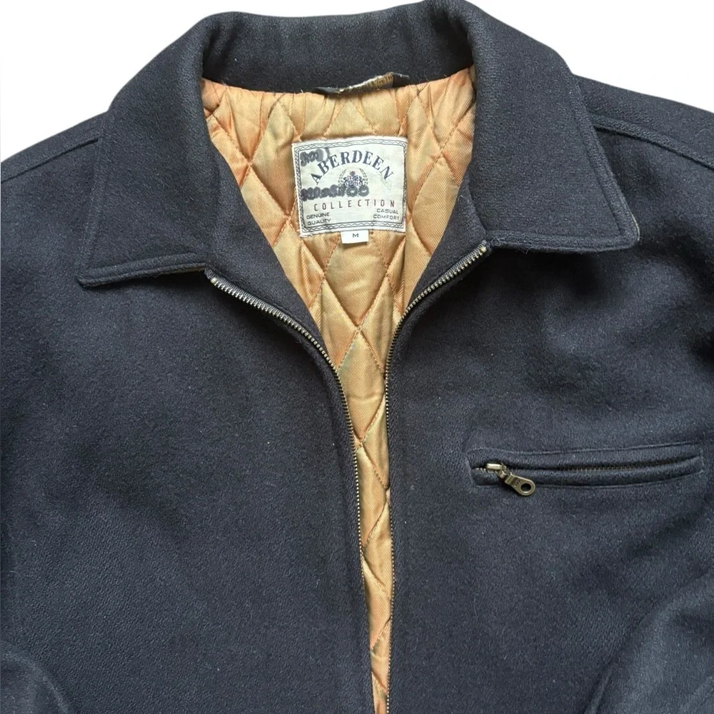 Aberdeen men’s recycled wool black jacket, size medium. - Picture 2 of 11
